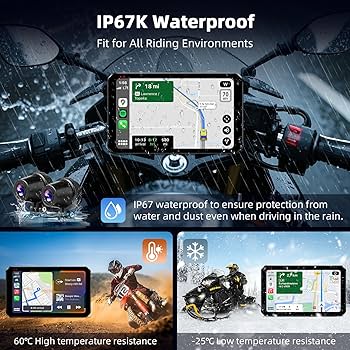 Apple - モモ Amazon.com: Motorcycle Carplay w 2K Dash Cam Waterproof